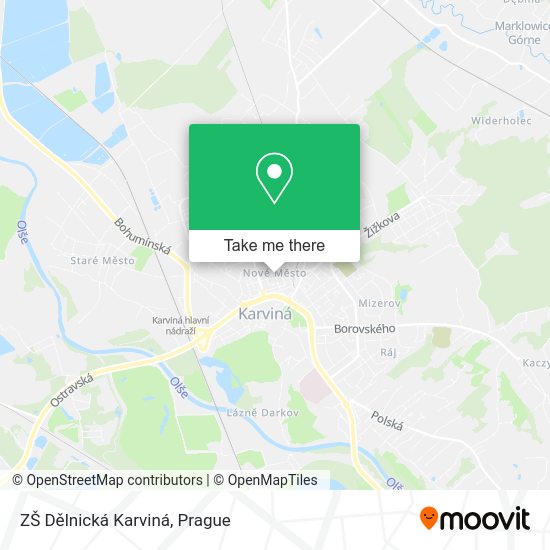Карта ZŠ Dělnická Karviná