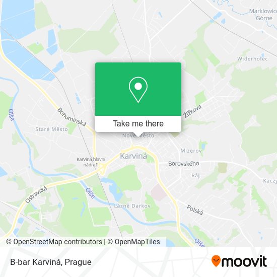 Карта B-bar Karviná