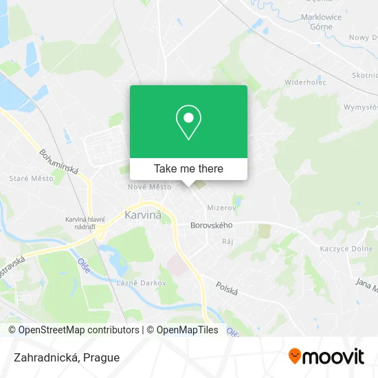 Карта Zahradnická