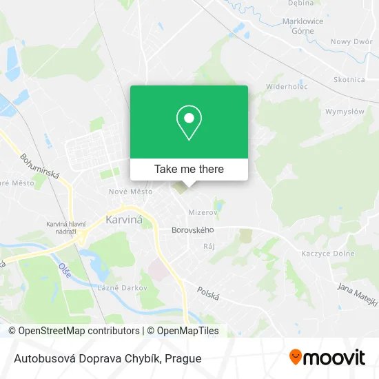 Карта Autobusová Doprava Chybík