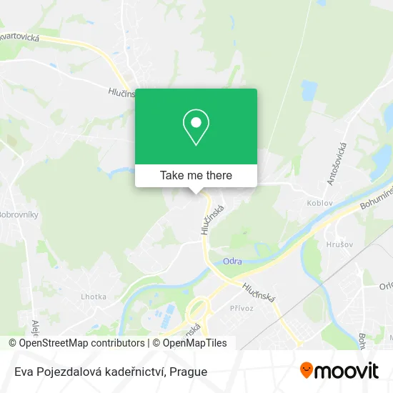 Eva Pojezdalová kadeřnictví map