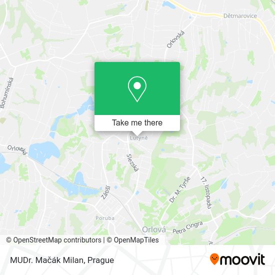 Карта MUDr. Mačák Milan