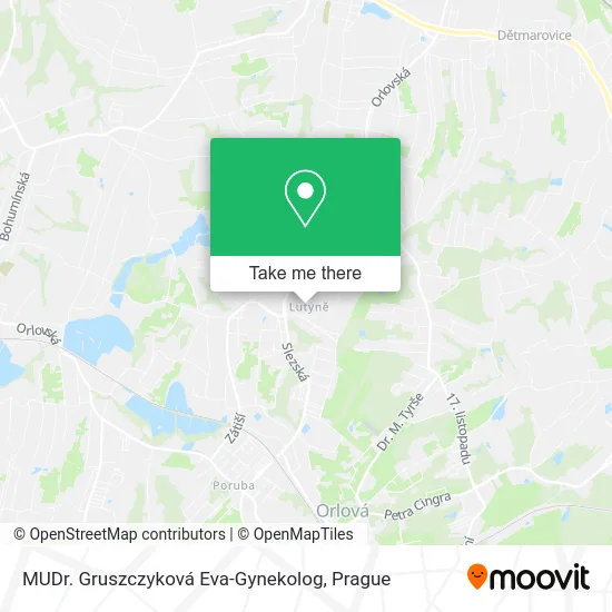 Карта MUDr. Gruszczyková Eva-Gynekolog