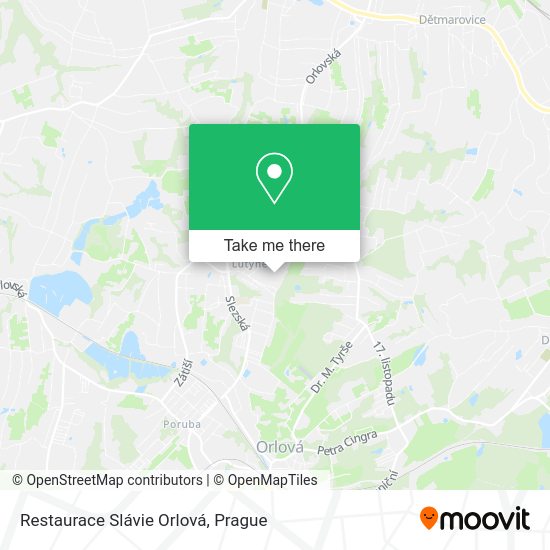 Карта Restaurace Slávie Orlová