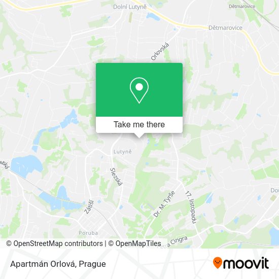 Карта Apartmán Orlová