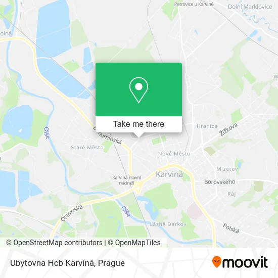 Карта Ubytovna Hcb Karviná