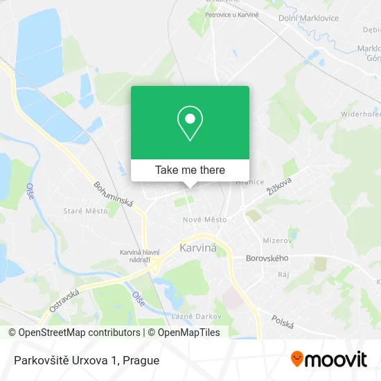 Parkovšitě Urxova 1 map