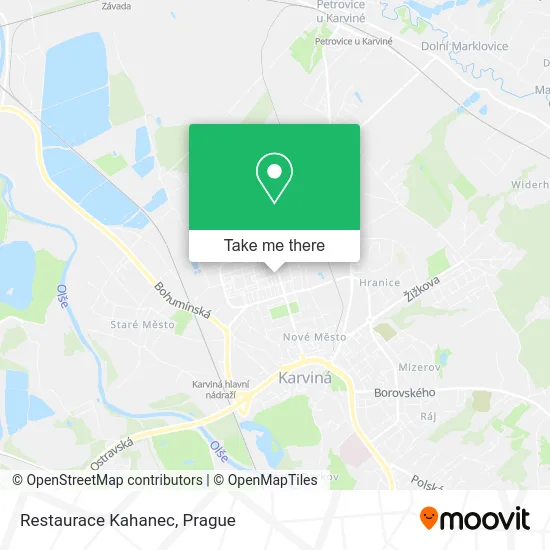 Карта Restaurace Kahanec