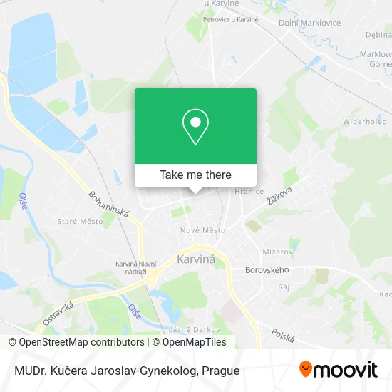 Карта MUDr. Kučera Jaroslav-Gynekolog