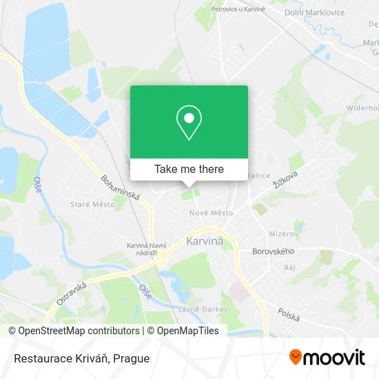 Restaurace Kriváň map