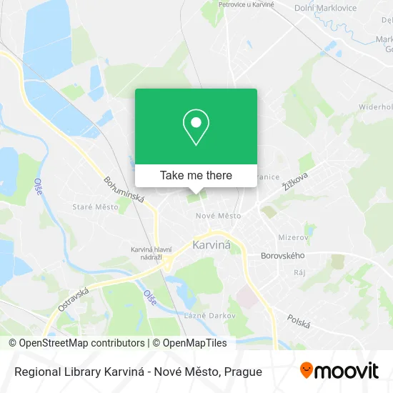 Карта Regional Library Karviná - Nové Město