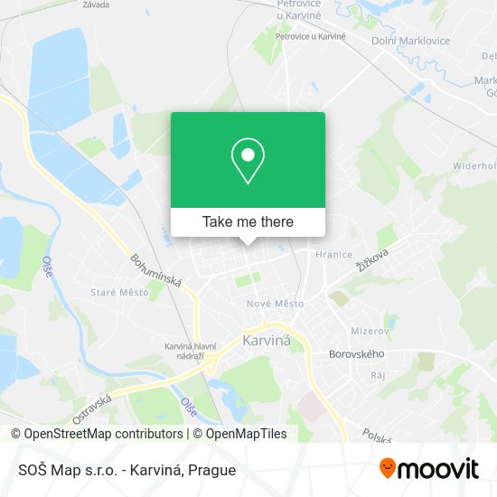 Карта SOŠ Map s.r.o. - Karviná