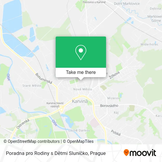 Карта Poradna pro Rodiny s Dětmi Sluníčko