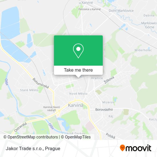 Карта Jakor Trade s.r.o.