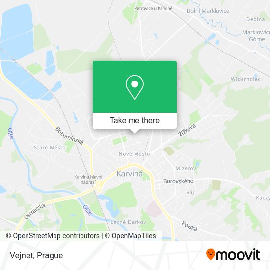 Карта Vejnet