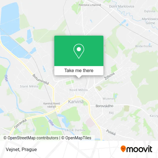 Карта Vejnet