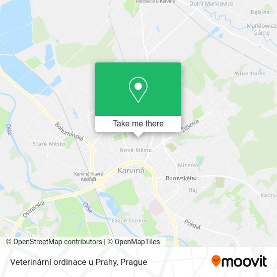 Карта Veterinární ordinace u Prahy