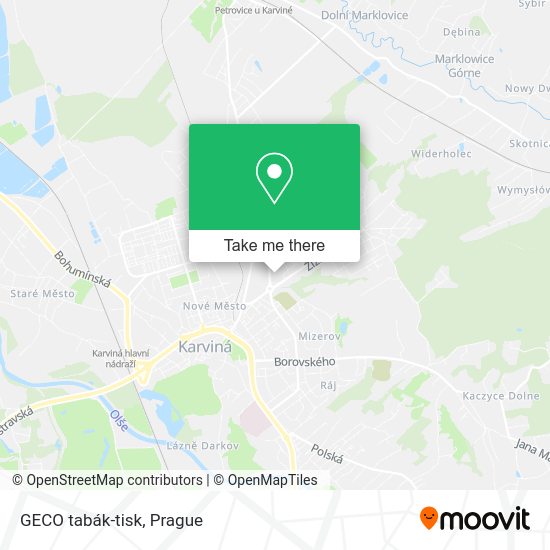Карта GECO tabák-tisk
