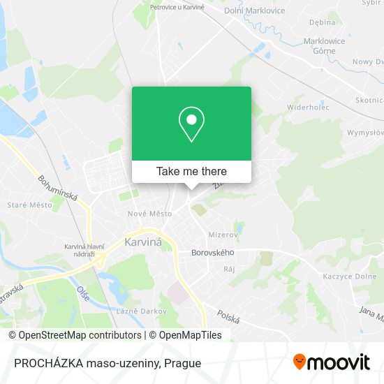 Карта PROCHÁZKA maso-uzeniny