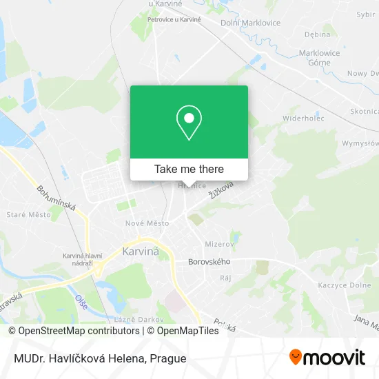 Карта MUDr. Havlíčková Helena