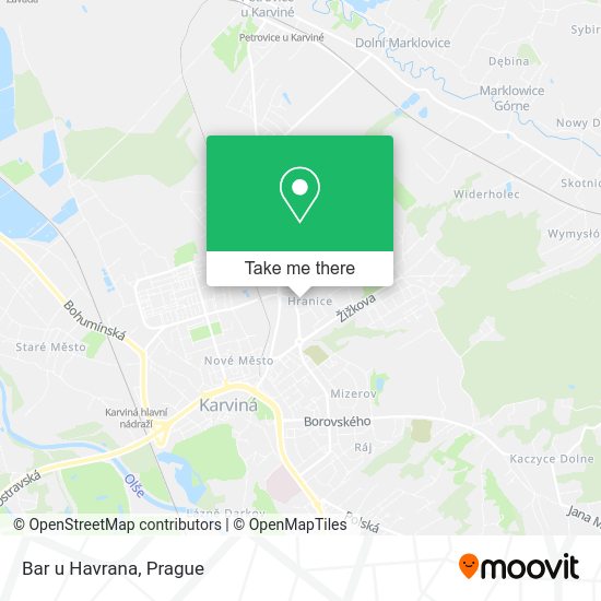 Карта Bar u Havrana