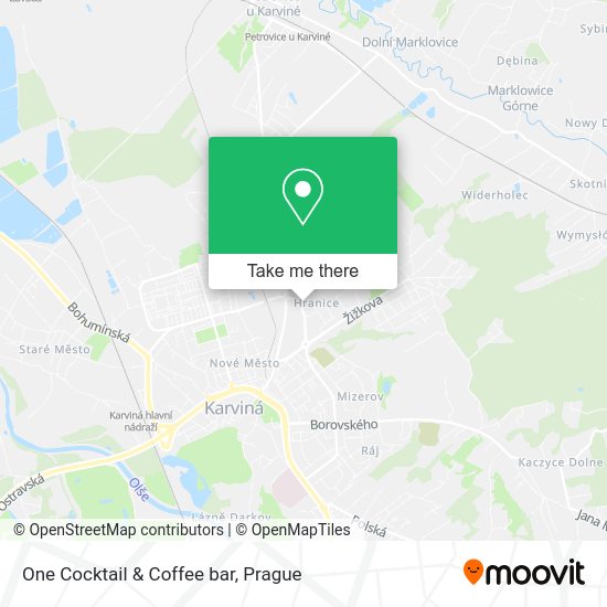 Карта One Cocktail & Coffee bar