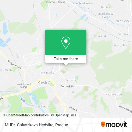 Карта MUDr. Galuszková Hedvika