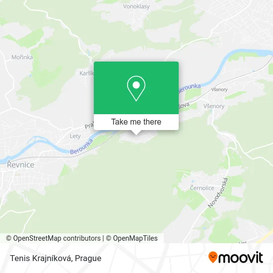 Карта Tenis Krajníková