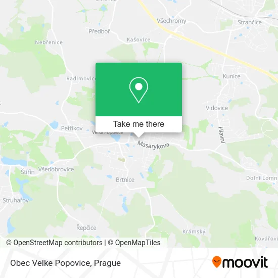Карта Obec Velke Popovice