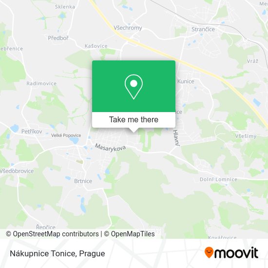 Карта Nákupnice Tonice