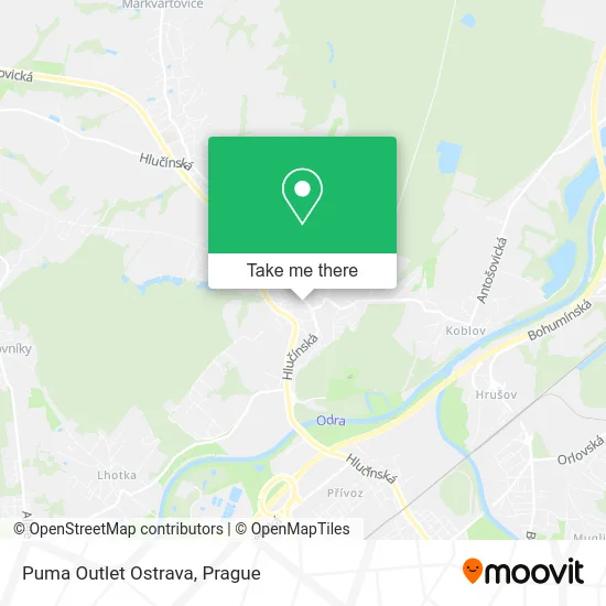 Карта Puma Outlet Ostrava