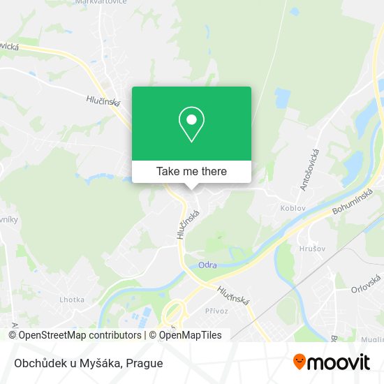 Карта Obchůdek u Myšáka