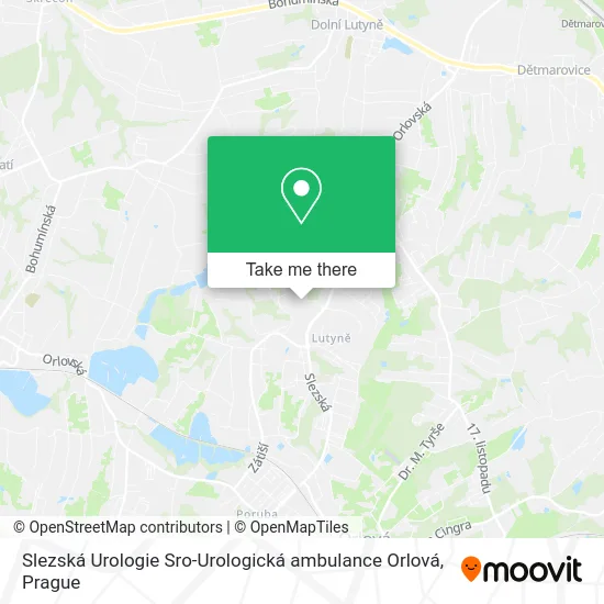 Карта Slezská Urologie Sro-Urologická ambulance Orlová