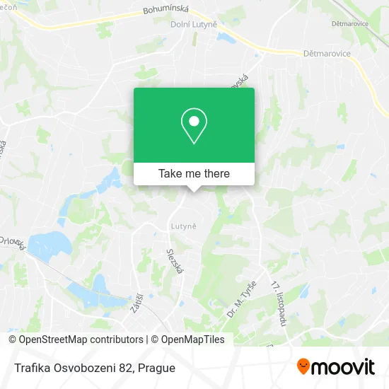 Карта Trafika Osvobozeni 82