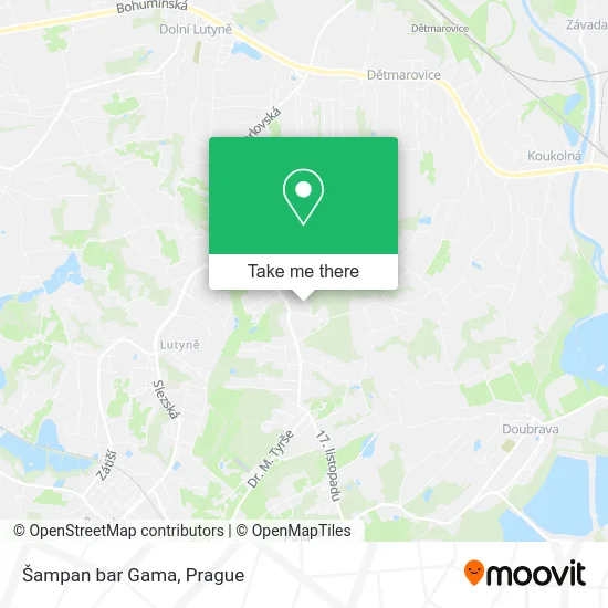 Карта Šampan bar Gama