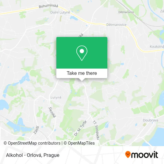 Карта Alkohol - Orlová