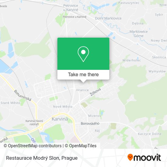 Карта Restaurace Modrý Slon