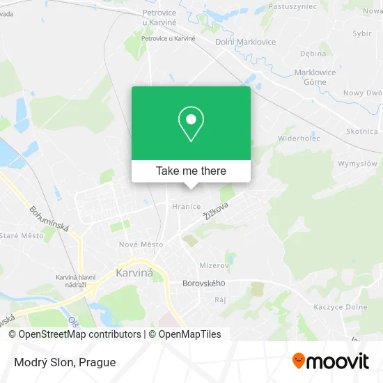 Карта Modrý Slon