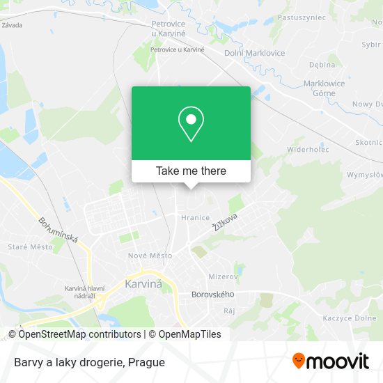 Карта Barvy a laky drogerie