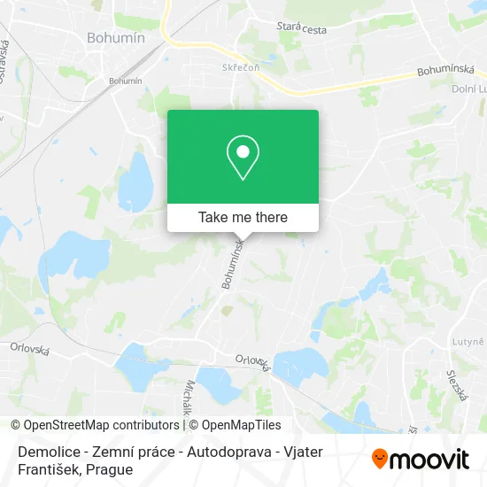 Карта Demolice - Zemní práce - Autodoprava - Vjater František