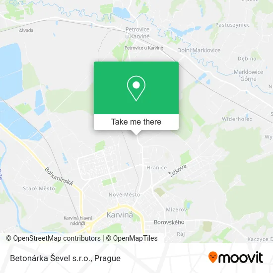 Карта Betonárka Ševel s.r.o.