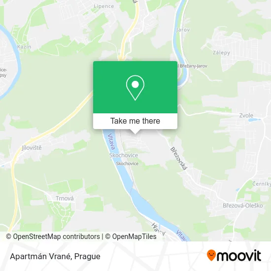 Карта Apartmán Vrané