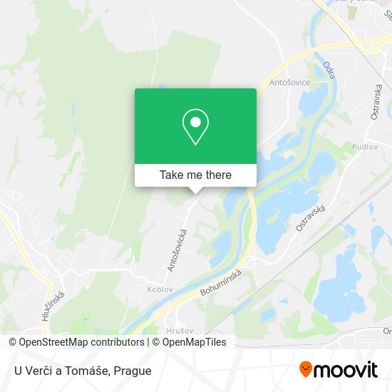 Карта U Verči a Tomáše