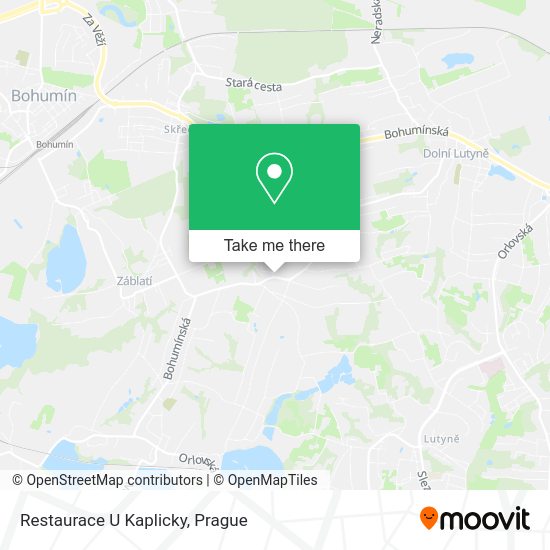 Карта Restaurace U Kaplicky