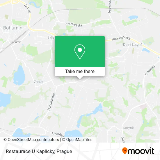 Карта Restaurace U Kaplicky