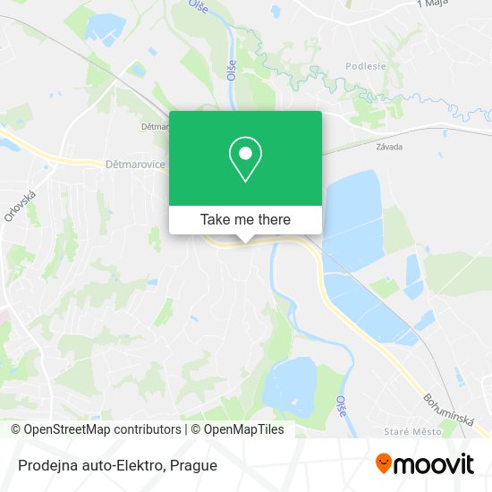 Карта Prodejna auto-Elektro