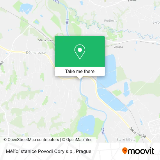 Měřící stanice Povodí Odry s.p. map