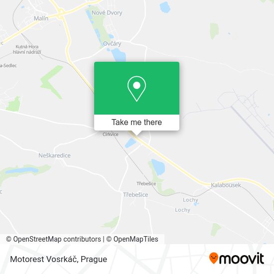 Карта Motorest Vosrkáč