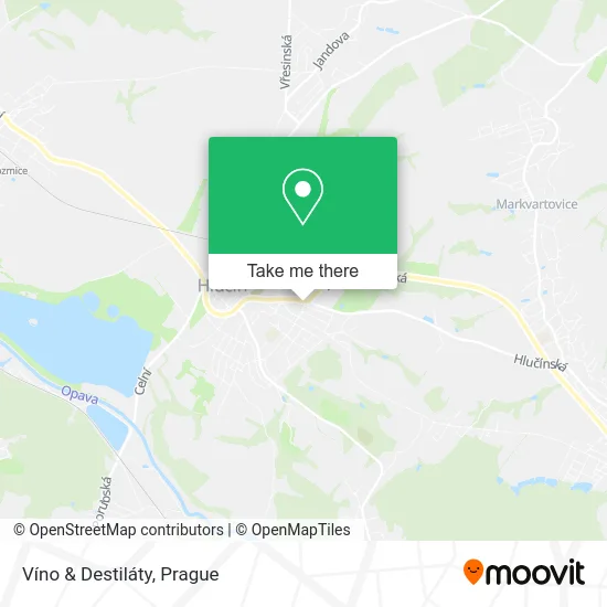 Карта Víno & Destiláty