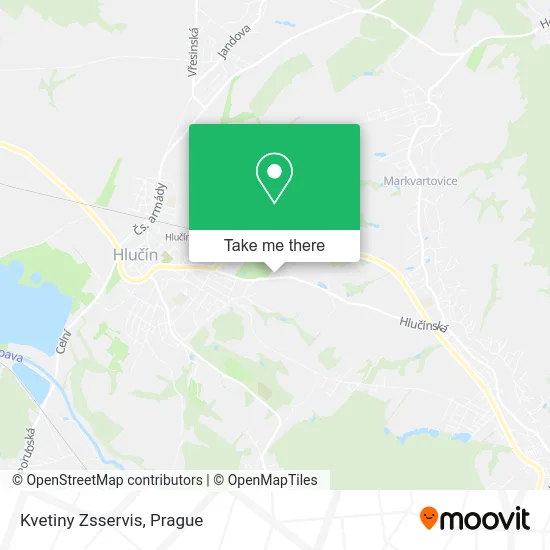 Карта Kvetiny Zsservis